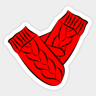 The red mittens. Sticker